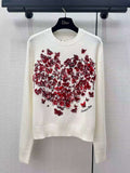 Dior Women's Floral embroidered long sleeves Sweater D38015