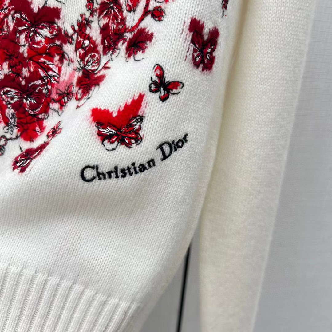Dior Women's Floral embroidered long sleeves Sweater D38015 - S - View 5