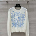 Dior Women's Floral embroidered long sleeves Sweater D38016 - S - View 1
