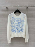 Dior Women's Floral embroidered long sleeves Sweater D38016