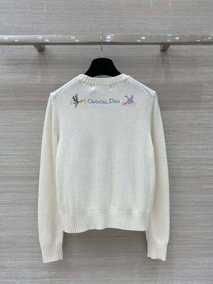 Dior Women's Floral embroidered long sleeves Sweater D38016 - S - View 3