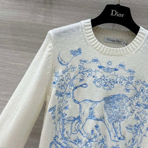 Dior Women's Floral embroidered long sleeves Sweater D38016 - S - View 5