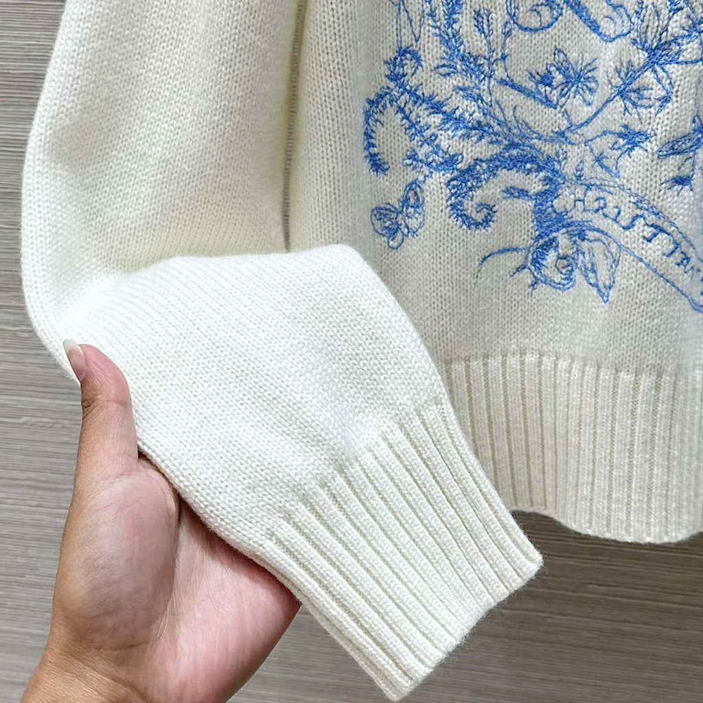 Dior Women's Floral embroidered long sleeves Sweater D38016