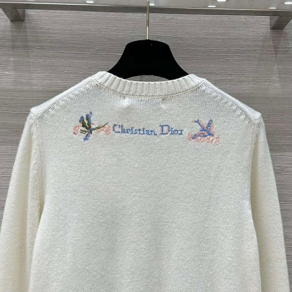Dior Women's Floral embroidered long sleeves Sweater D38016