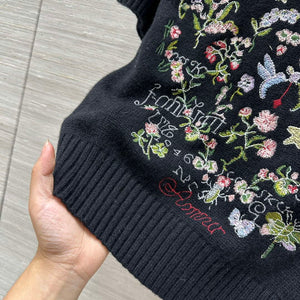 Dior Women's Floral embroidered short sleeves Sweater D38006 - S - View 6