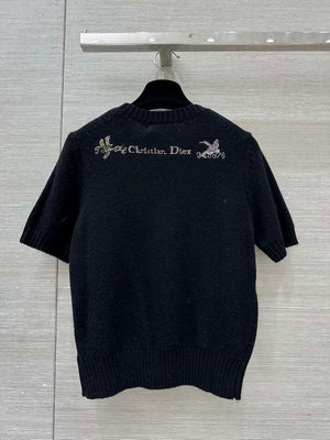 Dior Women's Floral embroidered short sleeves Sweater D38006 - S - View 8