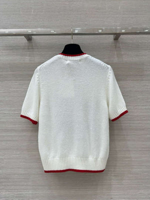 Dior Women's Floral embroidered Short sleeves Sweater D38017 - S - View 9