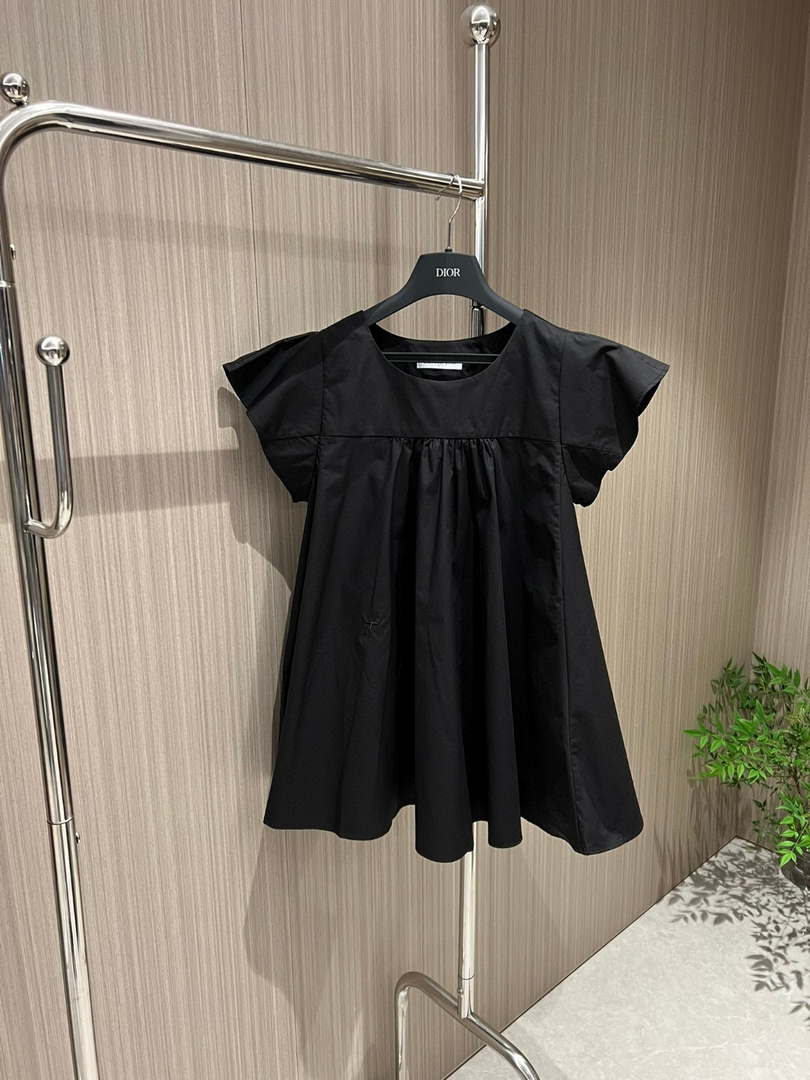 Dior Women's Ruffled flying sleeve A-line doll-fit shirt top D60021