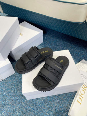 Dior Women's Shoes DIO(R) Evolution Slide Quilted Cannage KCQ716CQC Black - 35 - View 3