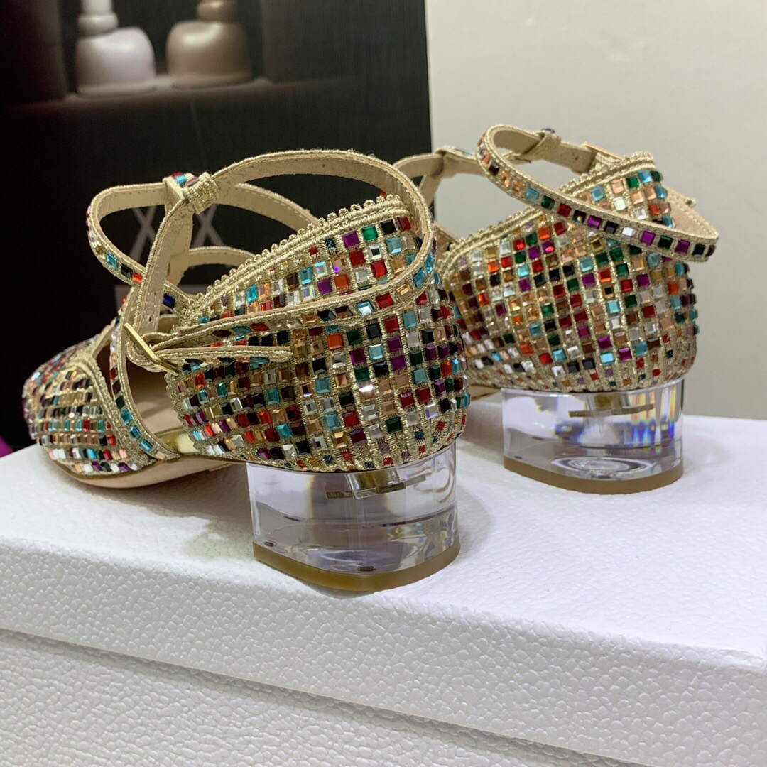 Dior Women's Shoes dior gem heeled 3.5cm sandal KDB735SQS