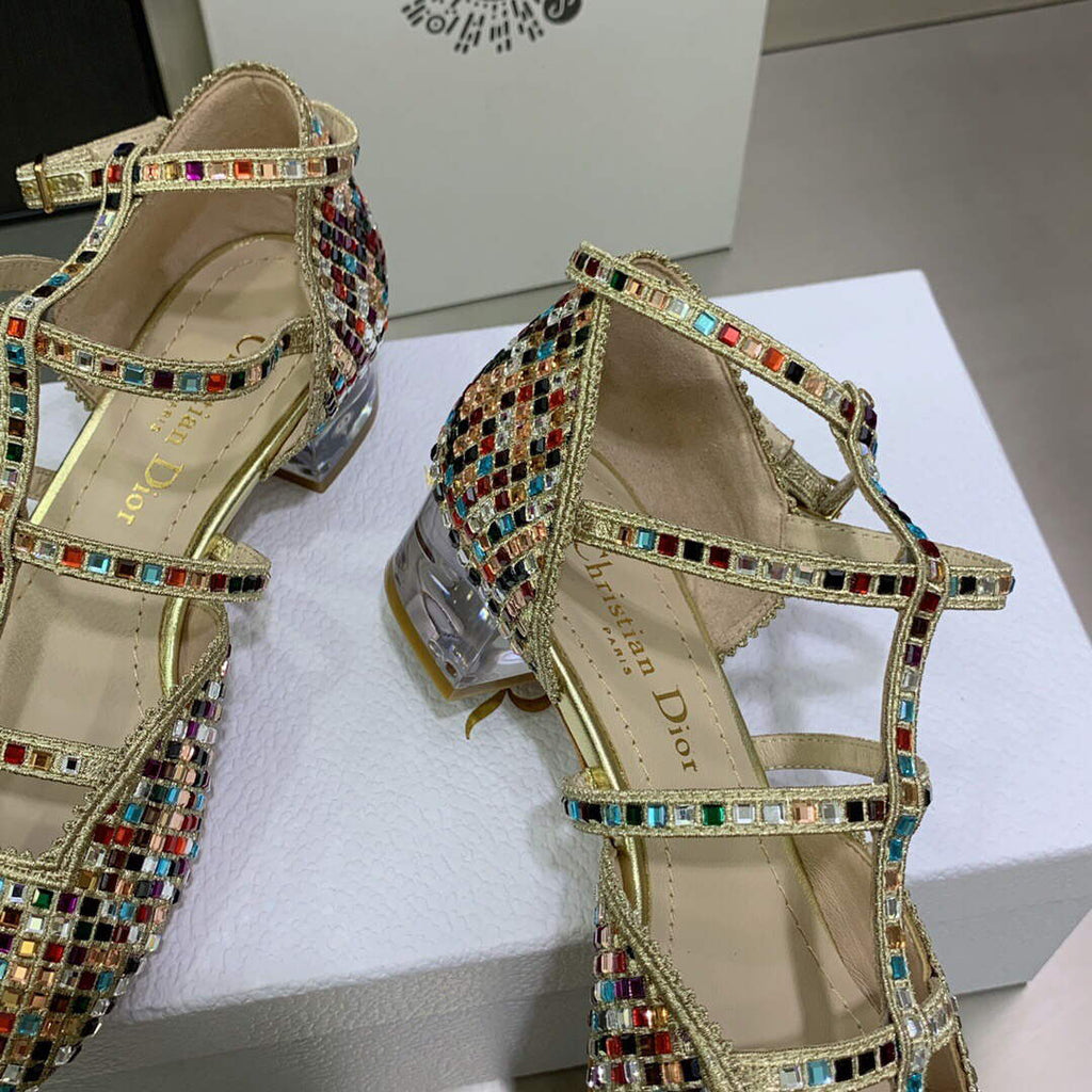 Dior Women's Shoes dior gem heeled 3.5cm sandal KDB735SQS