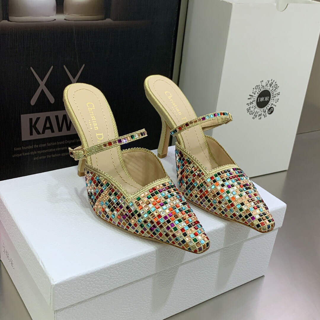 Dior Women's Shoes dior gem heeled 9.5cm sandal KCQ701SQS