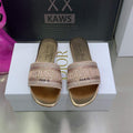 Dior Women's Shoes Dway Slide Diamond Embroidered KCQ166ERC Pink
