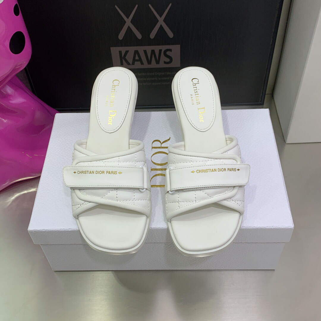 Dior Women's Shoes evolution heeled slide KCQ731CQC White