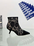Dior Women's Shoes J'ADIOR embroidered jacquard mesh boots D90023