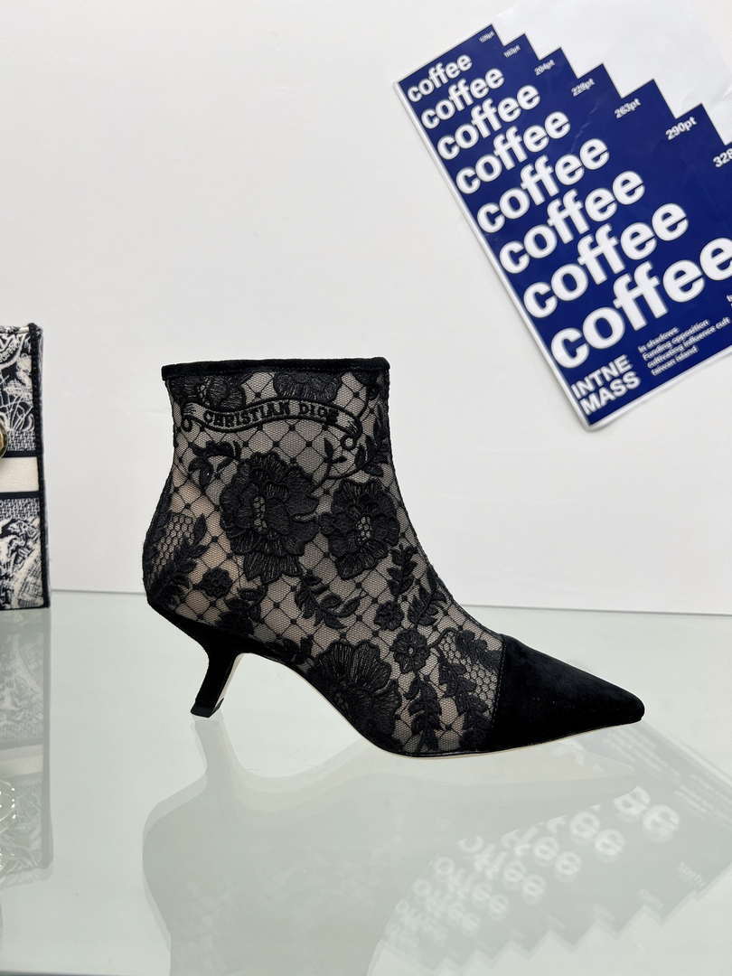 Dior Women's Shoes J'ADIOR embroidered jacquard mesh boots D90023