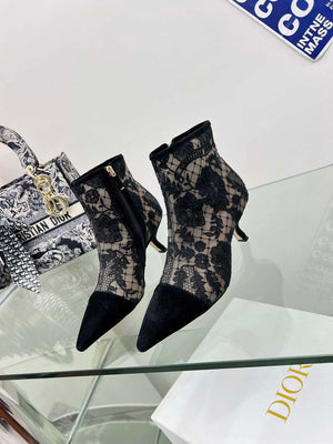 Dior Women's Shoes J'ADIOR embroidered jacquard mesh boots D90023 - 35 - View 4