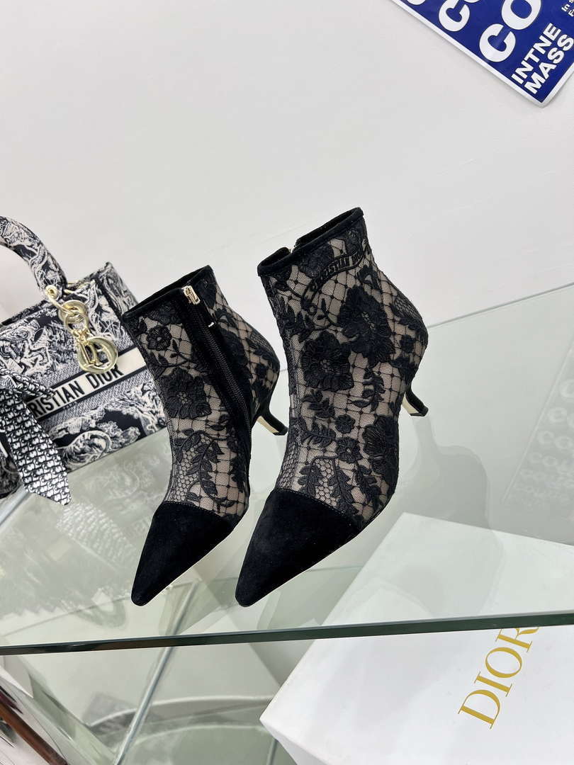 Dior Women's Shoes J'ADIOR embroidered jacquard mesh boots D90023