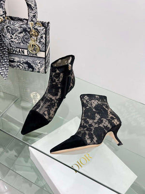 Dior Women's Shoes J'ADIOR embroidered jacquard mesh boots D90023 - 35 - View 7