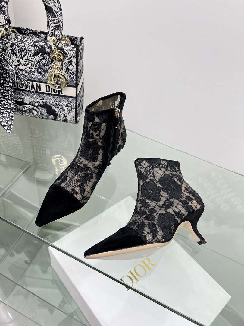 Dior Women's Shoes J'ADIOR embroidered jacquard mesh boots D90023