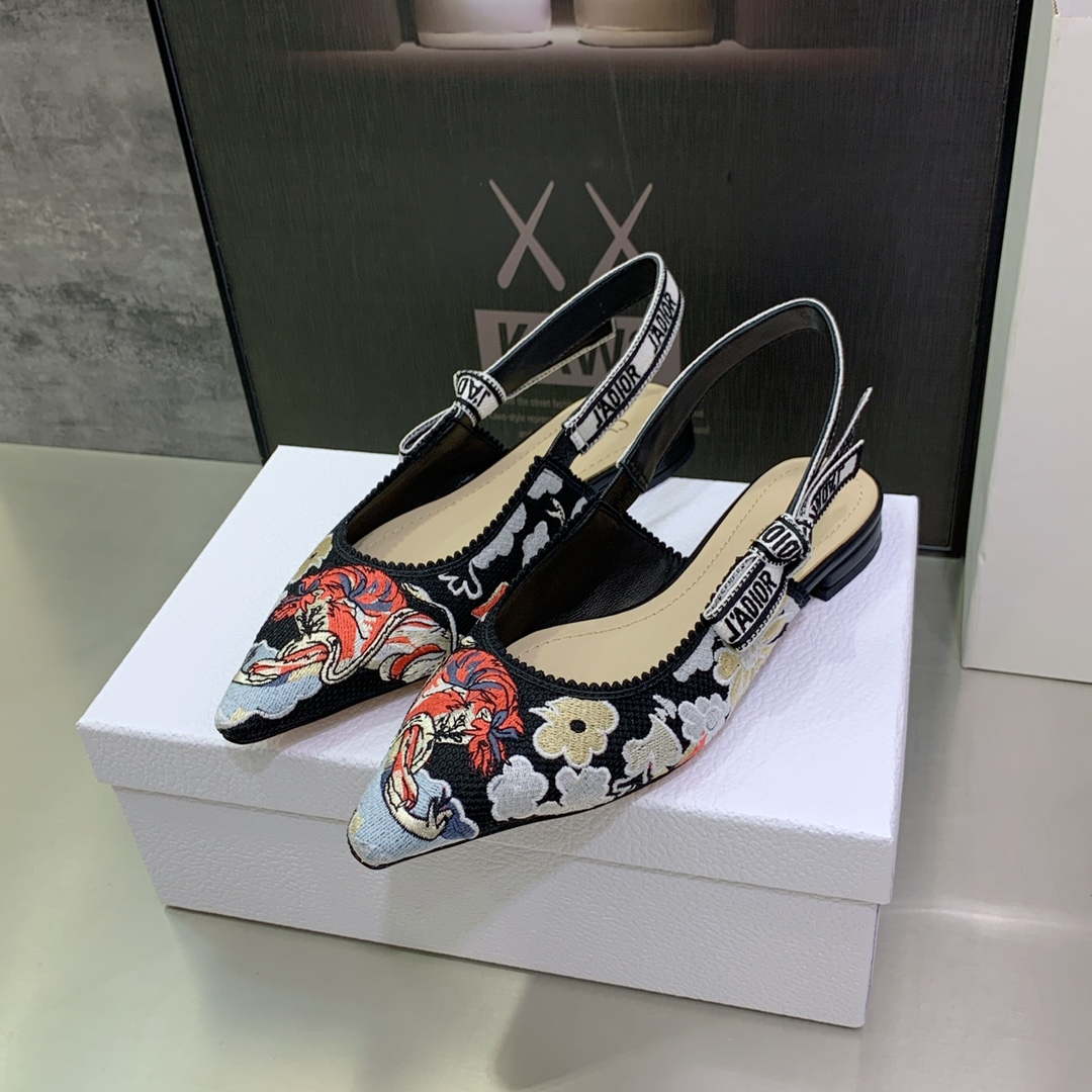 Dior Women's Shoes KCB384TFL_S900 J'ADIOR Slingback Ballerina Flat 195799