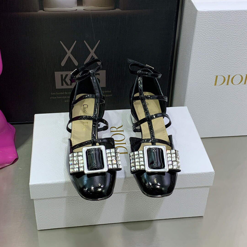Dior Women's Shoes La Parisienne Dior Ballerina Flat KDB736PMI Black