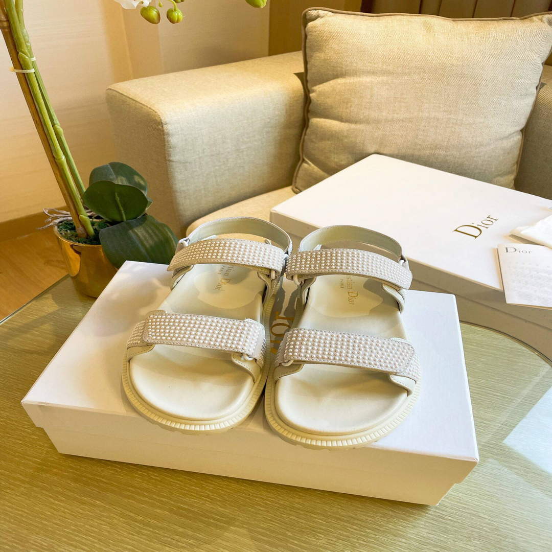 Dior Women's Slippers Designer Dior Sandals Flats Shoes D81191