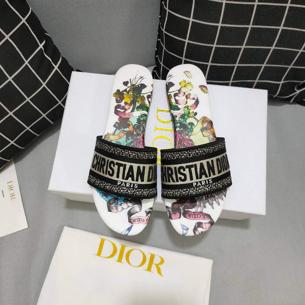 Dior Women's Slippers Designer Dior Sandals Flats Shoes D81204