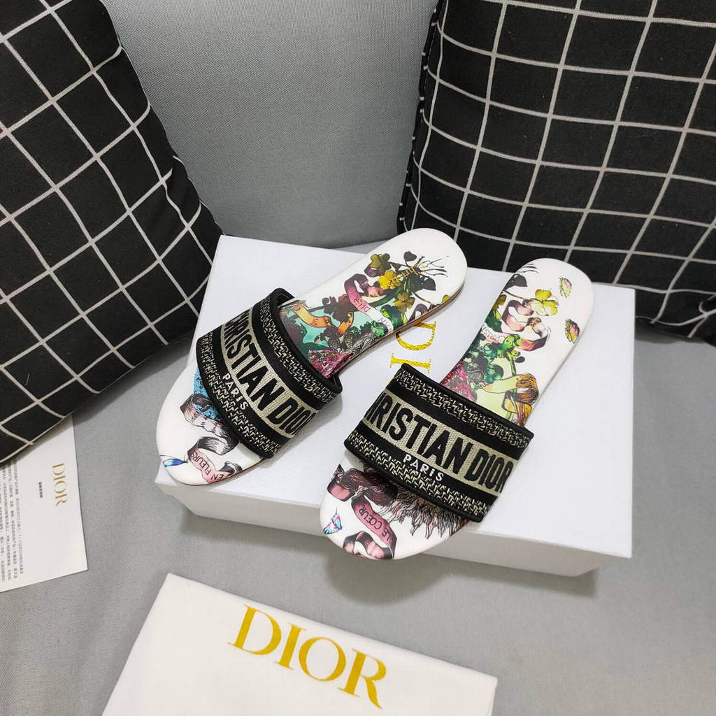 Dior Women's Slippers Designer Dior Sandals Flats Shoes D81204