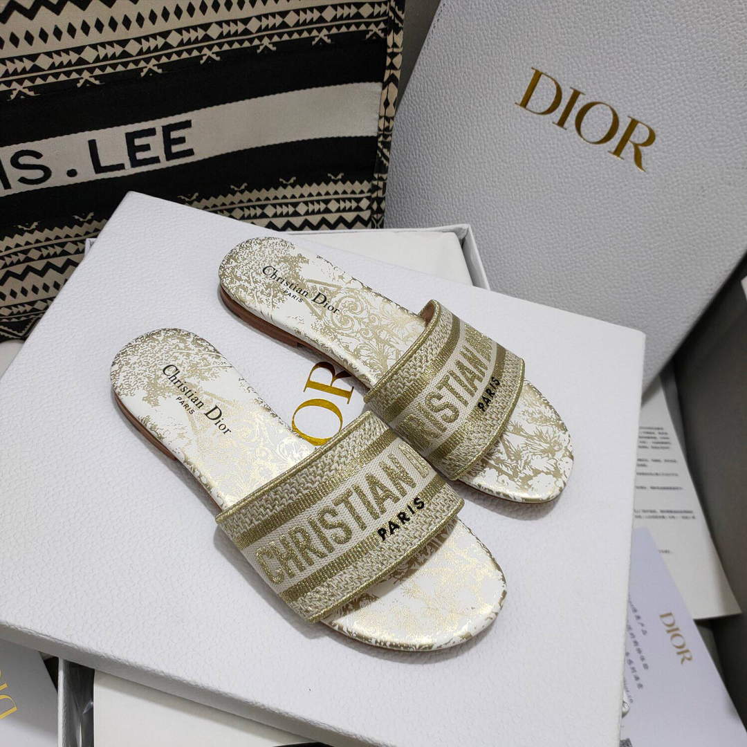 Dior Women's Slippers Designer Dior Sandals Flats Shoes D81205