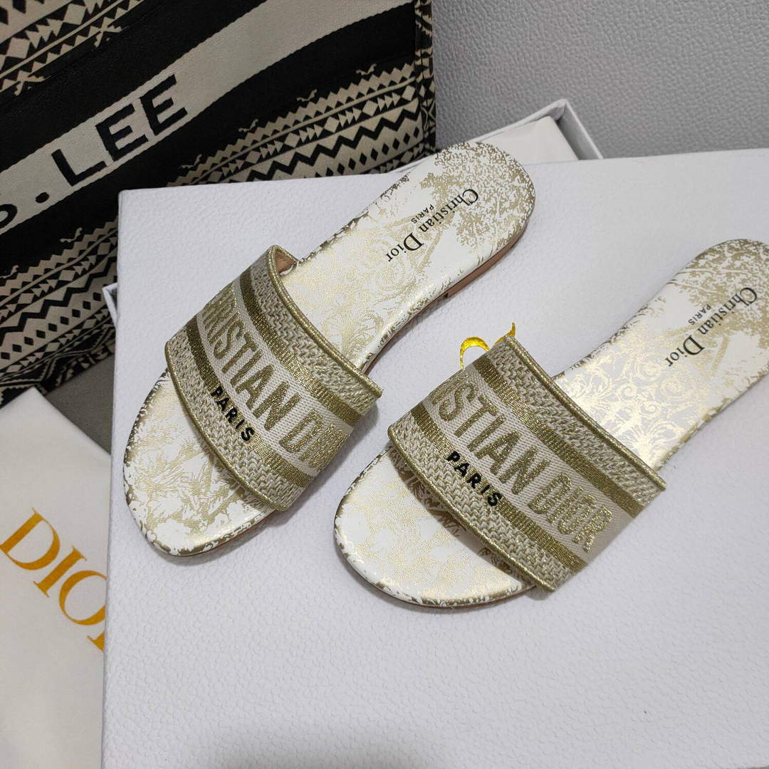 Dior Women's Slippers Designer Dior Sandals Flats Shoes D81205