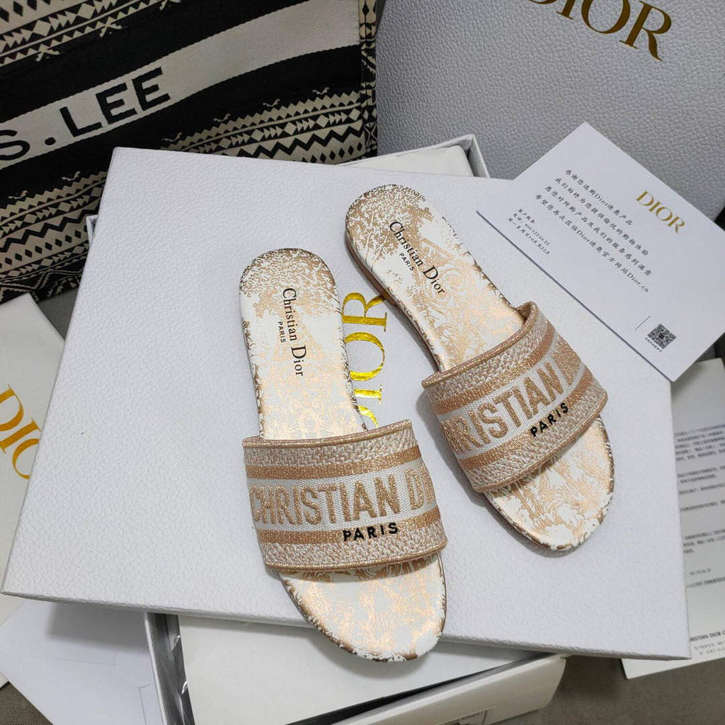 Dior Women's Slippers Designer Dior Sandals Flats Shoes D81206