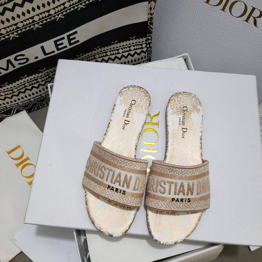 Dior Women's Slippers Designer Dior Sandals Flats Shoes D81206