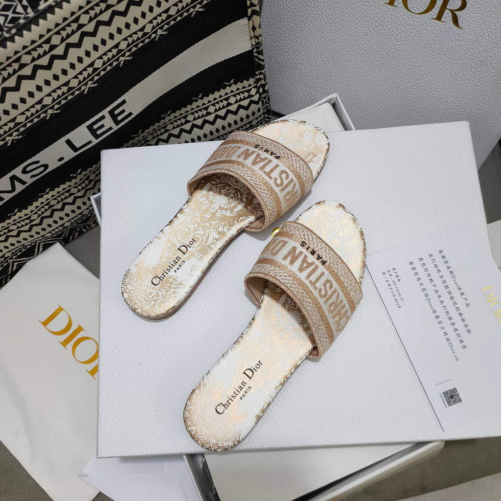Dior Women's Slippers Designer Dior Sandals Flats Shoes D81206