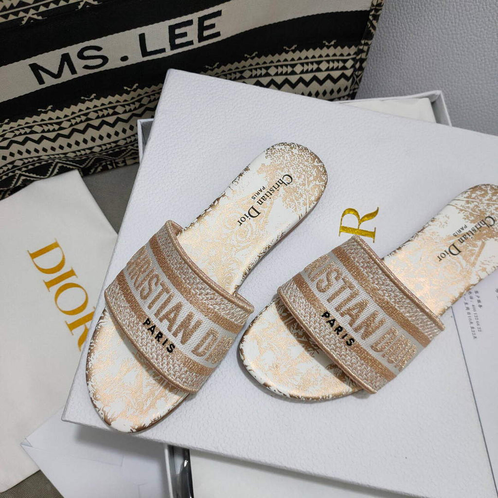 Dior Women's Slippers Designer Dior Sandals Flats Shoes D81206