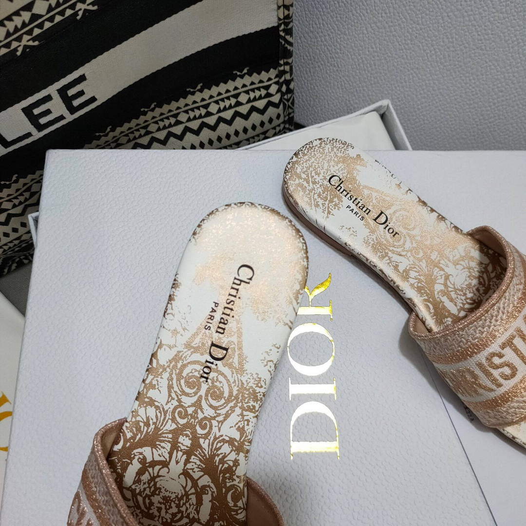 Dior Women's Slippers Designer Dior Sandals Flats Shoes D81206