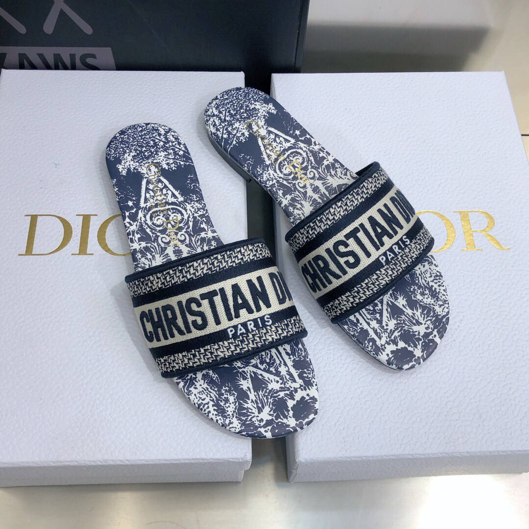 Dior Women's Slippers Designer Dior Sandals Flats Shoes D81207