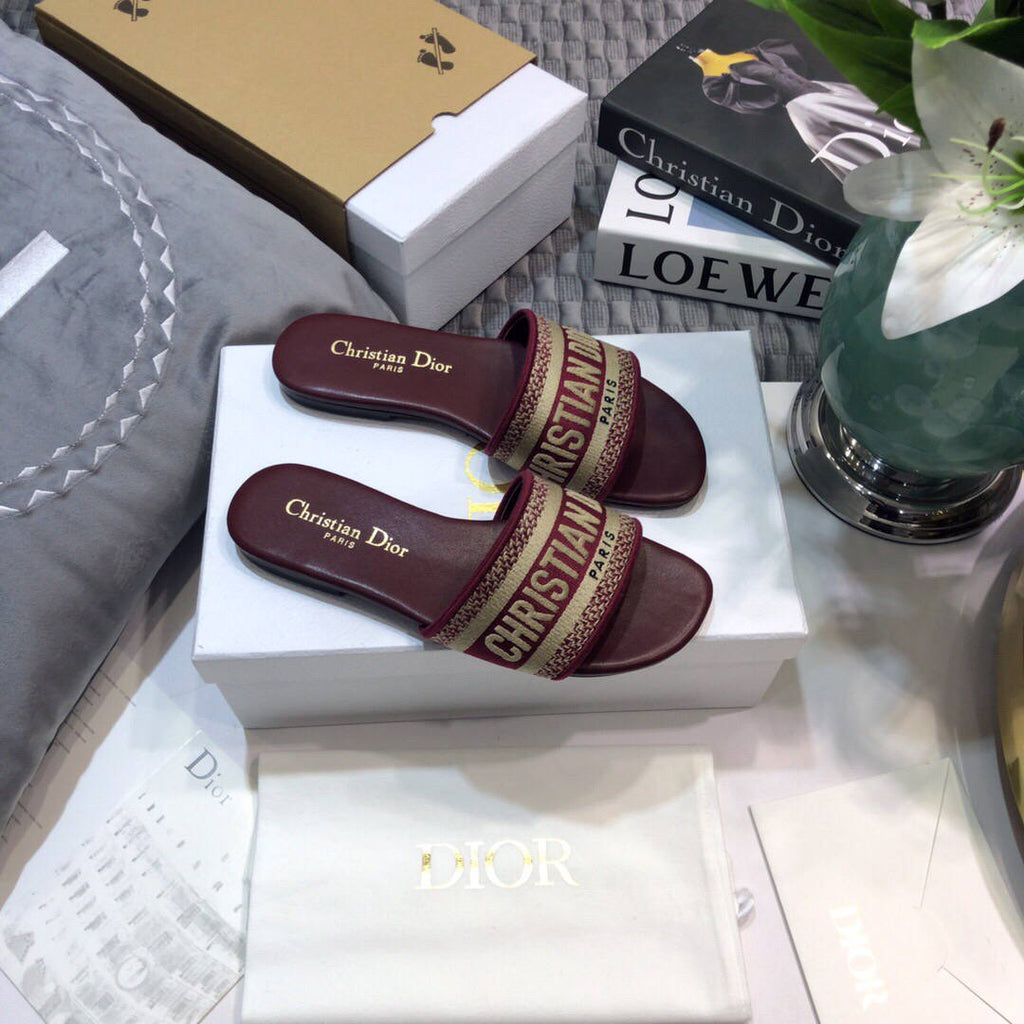 Dior Women's Slippers Designer Dior Sandals Flats Shoes D81209