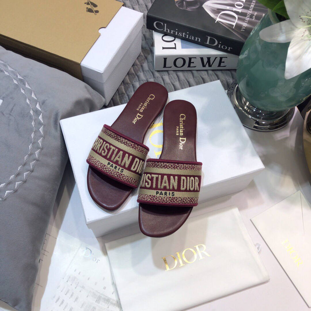 Dior Women's Slippers Designer Dior Sandals Flats Shoes D81209