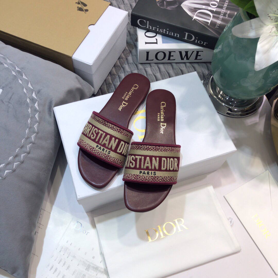 Dior Women's Slippers Designer Dior Sandals Flats Shoes D81209