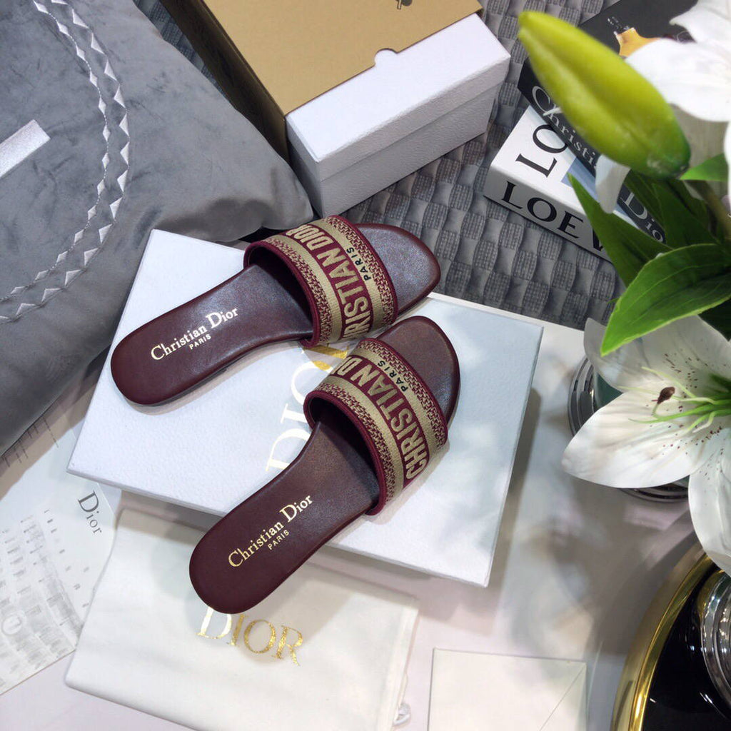 Dior Women's Slippers Designer Dior Sandals Flats Shoes D81209