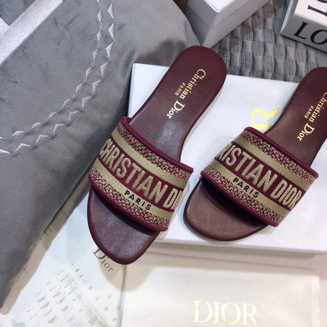 Dior Women's Slippers Designer Dior Sandals Flats Shoes D81209
