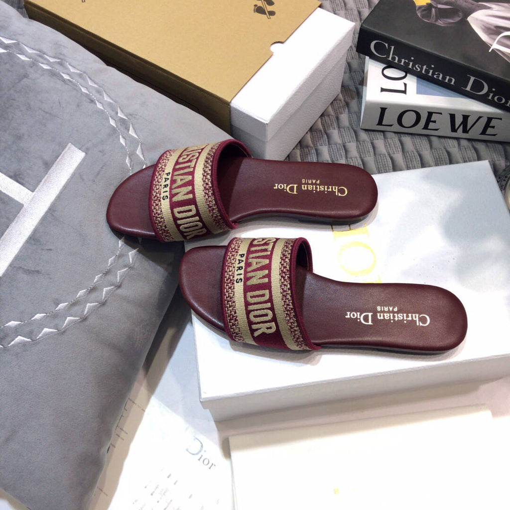Dior Women's Slippers Designer Dior Sandals Flats Shoes D81209