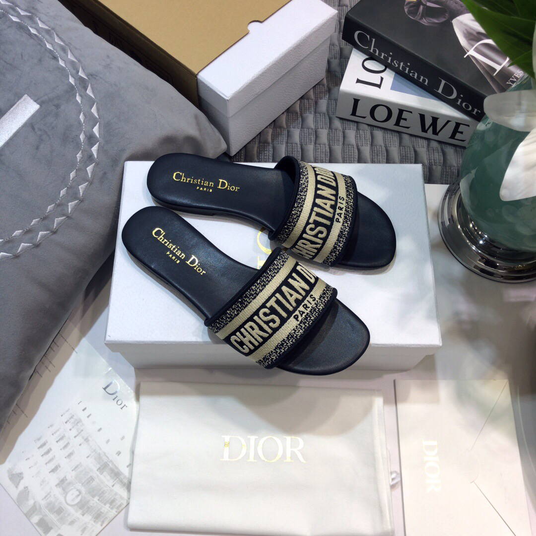 Dior Women's Slippers Designer Dior Sandals Flats Shoes D81211