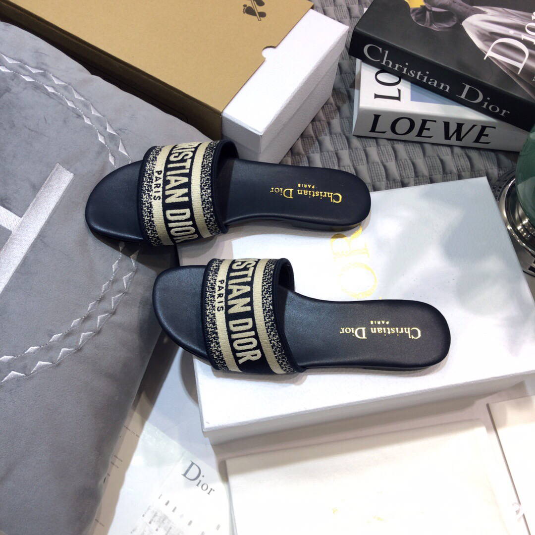 Dior Women's Slippers Designer Dior Sandals Flats Shoes D81211
