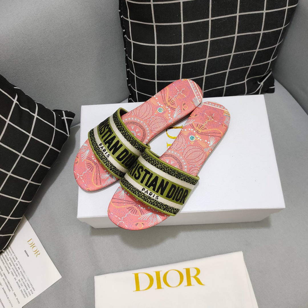 Dior Women's Slippers Designer Dior Sandals Flats Shoes D81212