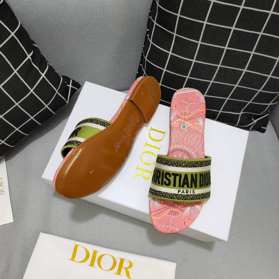Dior Women's Slippers Designer Dior Sandals Flats Shoes D81212