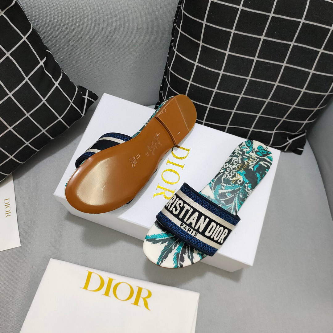 Dior Women's Slippers Designer Dior Sandals Flats Shoes D81214