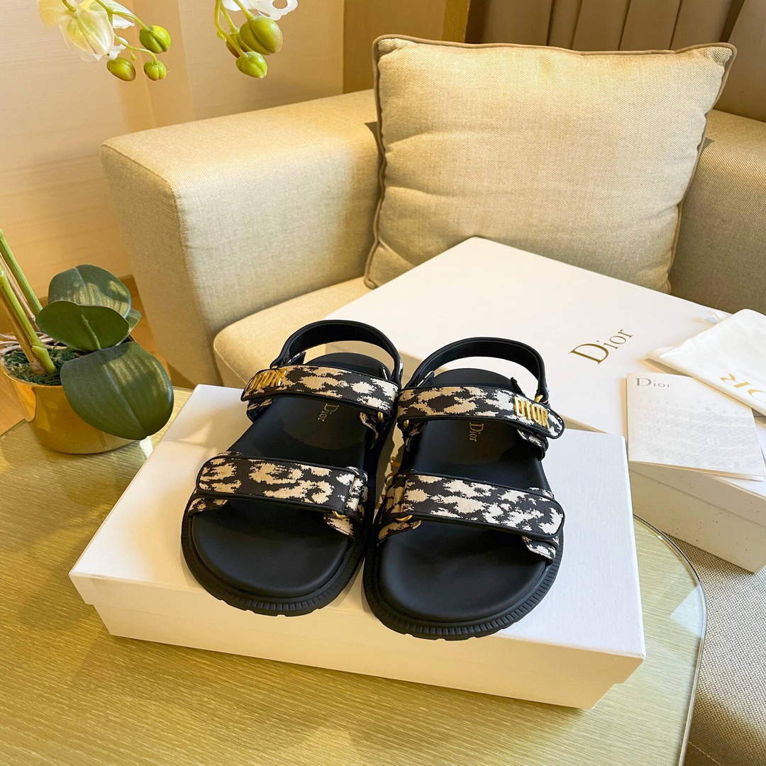 Dior Women's Slippers Designer Dior Sandals Flats Shoes D81193