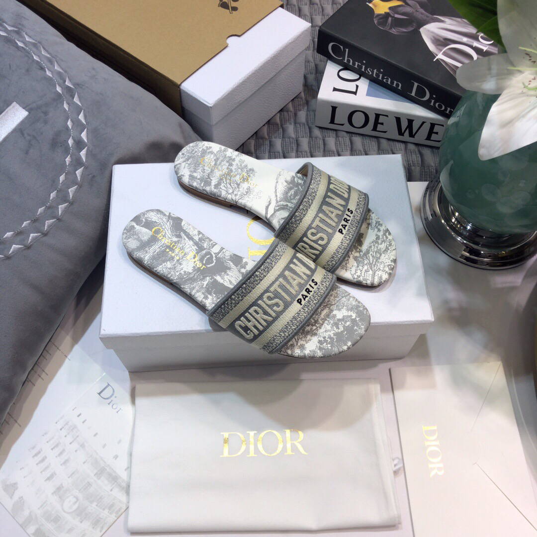 Dior Women's Slippers Designer Dior Sandals Flats Shoes D81195